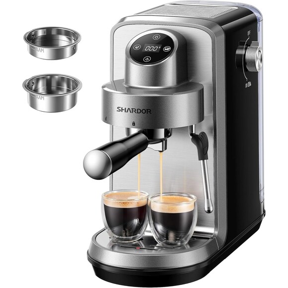 SHARDOR Other - SHARDOR Espresso Machine, Stainless Steel Semi-Automatic Coffee Maker with Digit